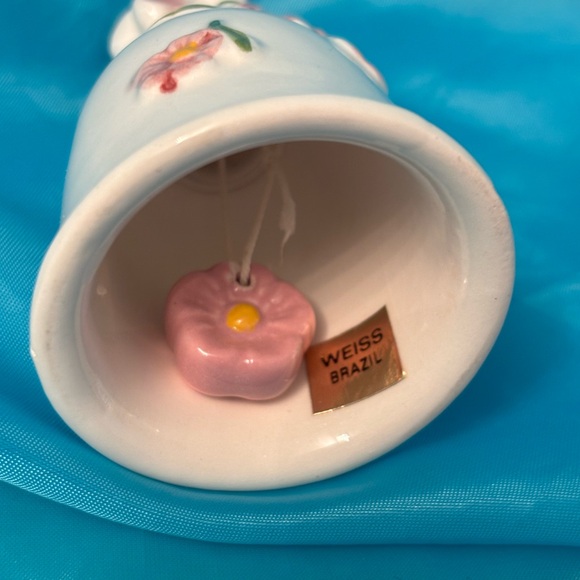 Vintage Avon 1984 Floral Ceramic Bunny Bell - Picture 7 of 10